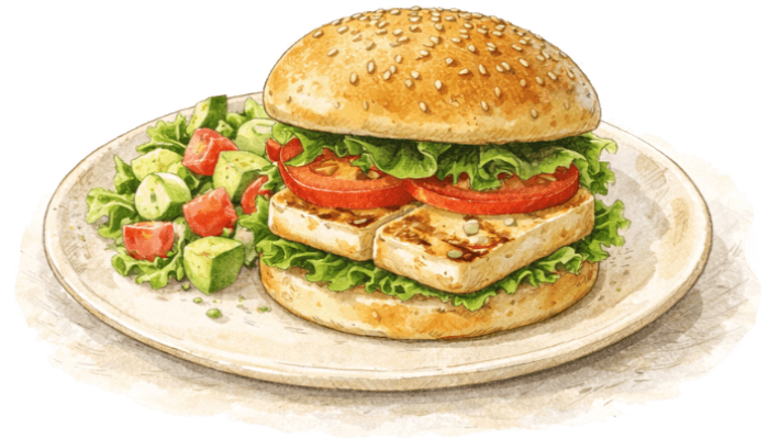 Osteria Cantabrigiana Halloumi Burger