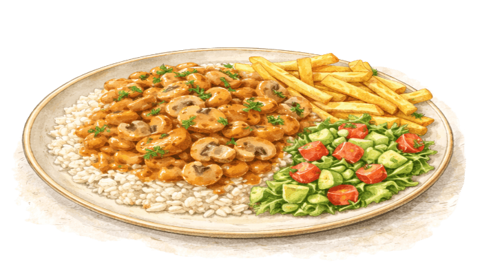 Osteria Cantabrigiana Veggie Strogonoff